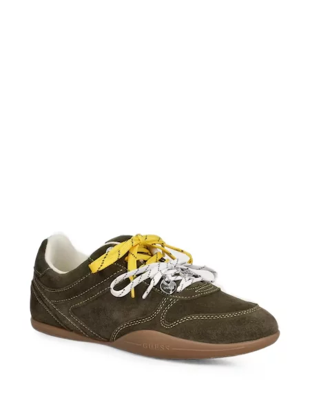 Sneakerși Guess din piele de căprioară maro