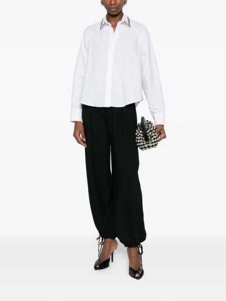 Kołnierzykowy koszula Ermanno Firenze w kwiatki biała