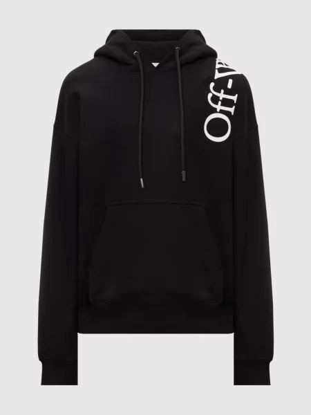Худі з контрастним логотипом Off-white чорне