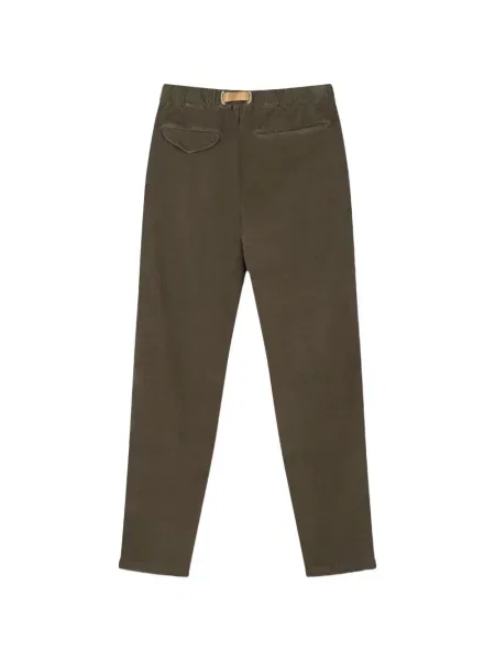 Pantaloni White Sand de catifea alb