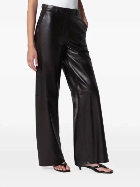 Pantaloni Nour Hammour din piele maro