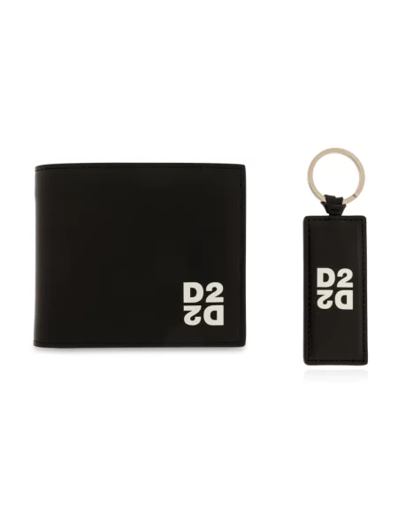 Portfel Dsquared2 skórzany czarny
