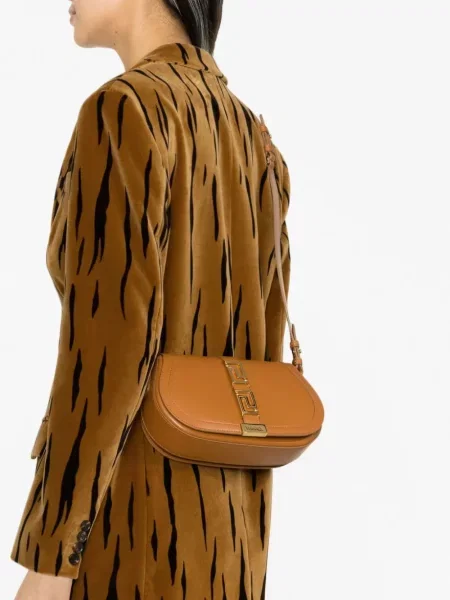 Geantă Versace din piele maro