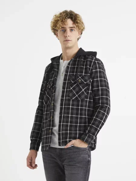 Риза Celio с качулка черно