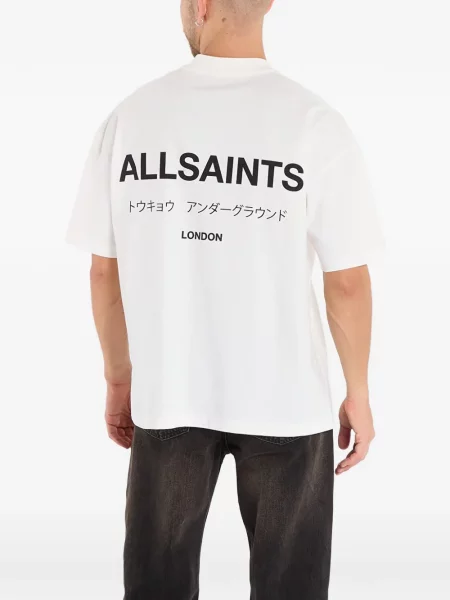 Póló Allsaints nyomtatás fehér
