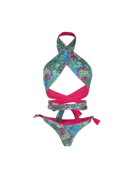 Bikini Reina Olga z dekoltem halter zielony