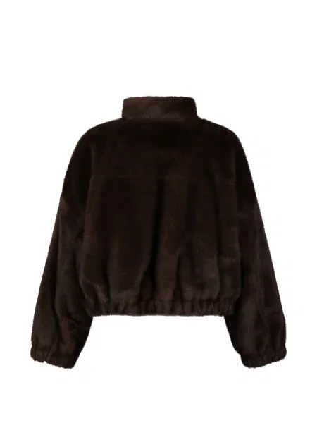 Palton de blană Weekend Max Mara cu blană maro
