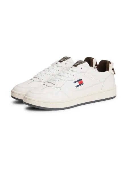 Sneakers Tommy Jeans Archive Calf Hair Tab Écru alb