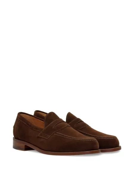 Pantofi loafer Sanders din piele de căprioară maro