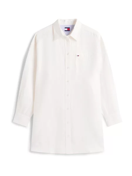 Tommy Jeans Rochie tip bluză alb