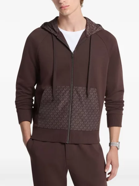 Hanorac cu glugă Michael Kors cu imagine maro