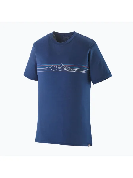 Риза Patagonia от мерино вълна на райета синьо