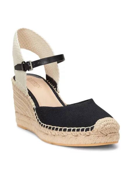 Espadrilky Lauren Ralph Lauren čierna