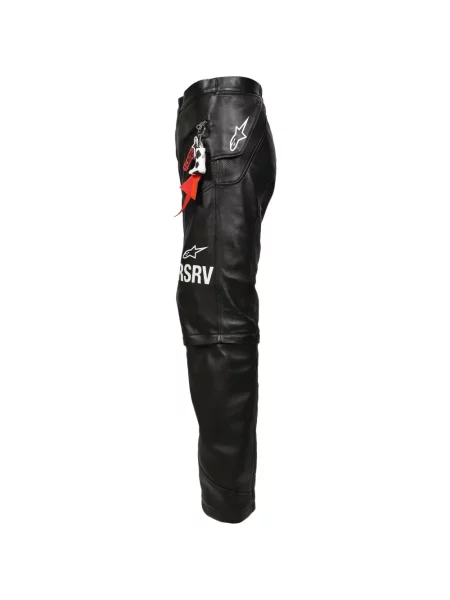 Spodnie Alpinestars skórzane z nadrukiem czarne