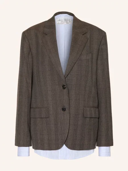Acne Studios Blejzr tmavě hnědá / béžová černá
