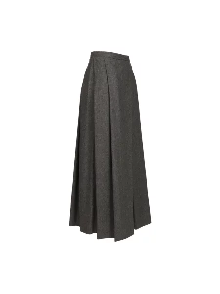 Spódnica midi Emporio Armani wełniana szara