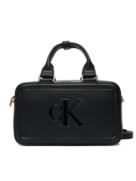 Calvin Klein Kabelka Bold Ck Bauletto Crossbody čierna