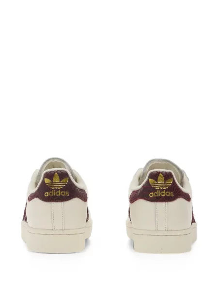 Sneakerși Adidas Superstar cu autograf alb