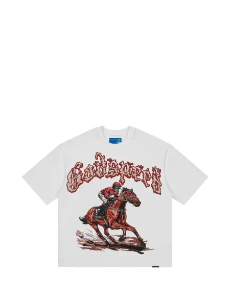Tricou Godspeed cu imagine alb