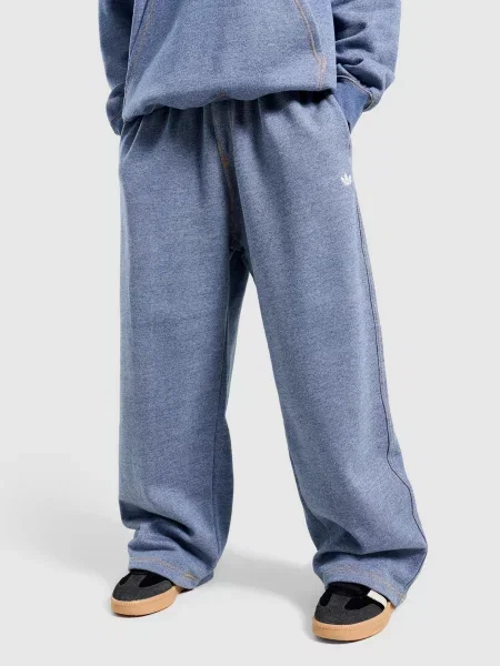 Adidas Spodnie Trefoil Essentials Mel Baggy Open niebieskie