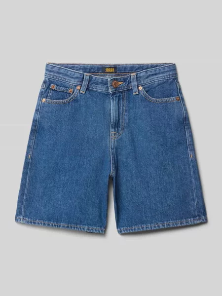Szorty jeansowe ze szwami w kontrastowym kolorze model ‘TONY’ Jack & Jones niebieskie