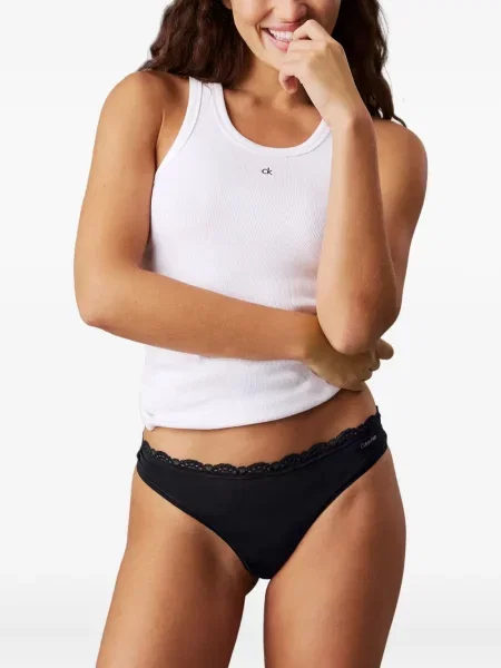 Прашки Calvin Klein Underwear с дантела черно