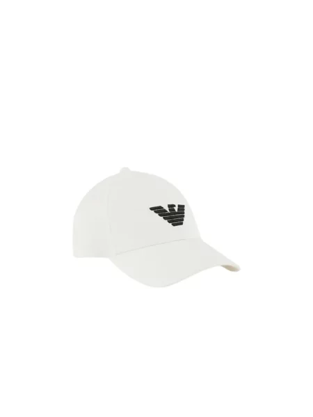 Czapka z daszkiem Emporio Armani biała