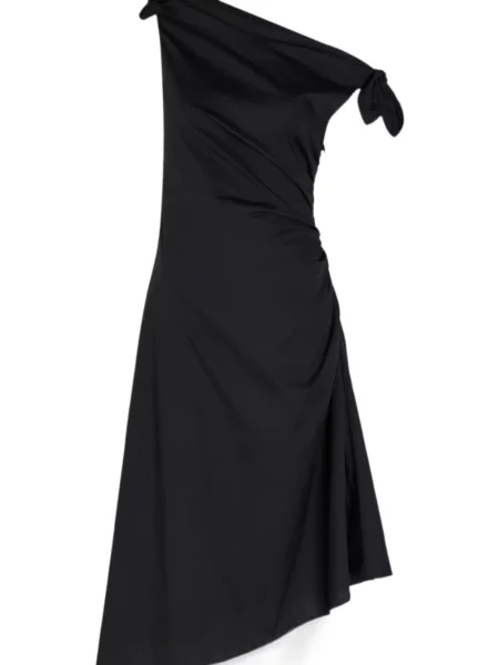 Rochie midi Staud cu volane cu un umăr gol negru