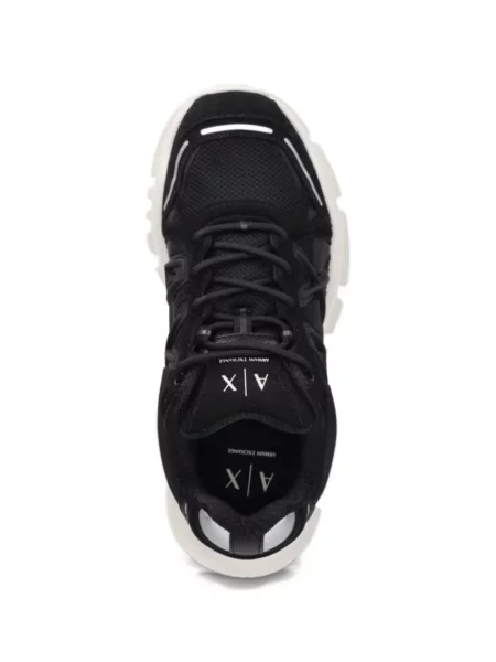 Sneakerși Armani Exchange chunky cu autograf negru