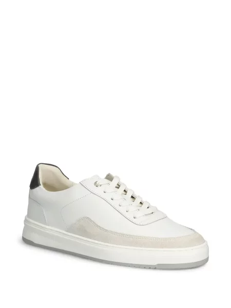 Sneakerși Filling Pieces din piele de căprioară alb