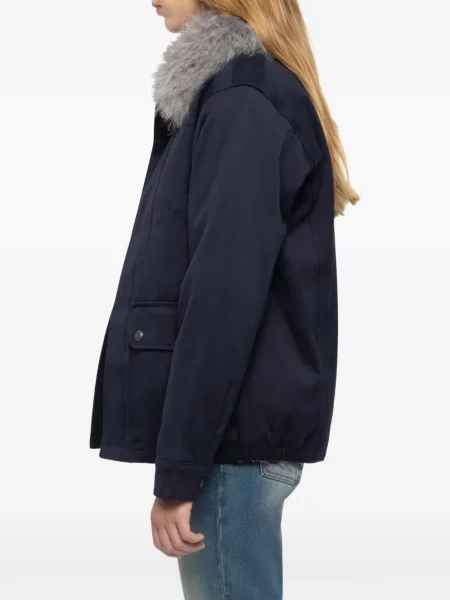 С яка кожух Zadig&voltaire с козина синьо
