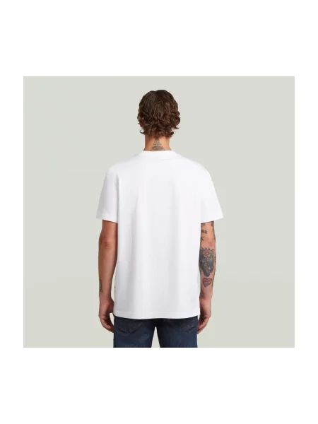 Póló G-star Raw nyomtatás fehér