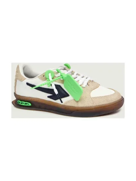 OFF-WHITE Teniși din piele W-END OF PLAY | piele întoarsă alb