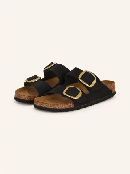 Pantofle Birkenstock s přezkou černé