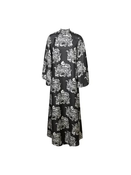 Długa sukienka koszulowa La Doublej czarna