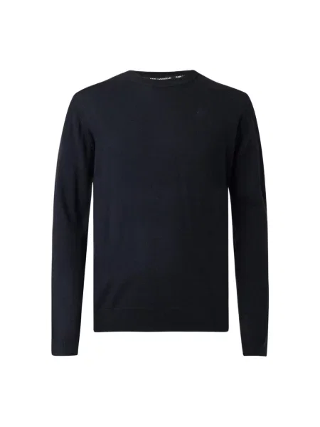 Sweter Karl Lagerfeld wełniany niebieski