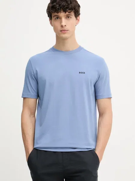BOSS Green T-shirt Tee niebieska