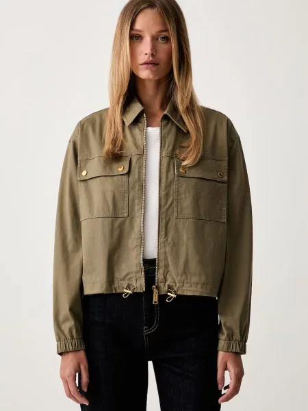 MICHAEL Michael Kors jachetă scurtă pentru femei cu verde