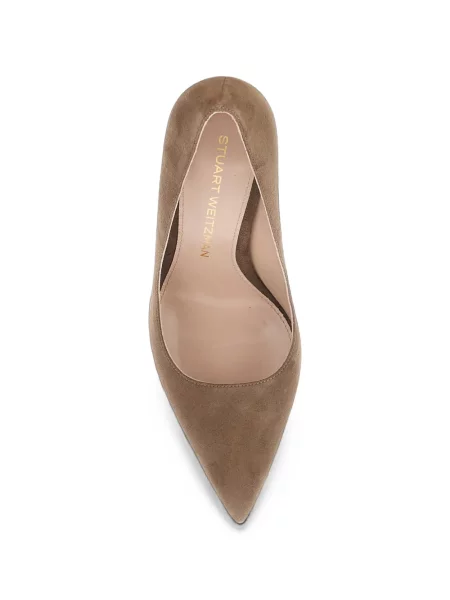 Pantofi cu toc Stuart Weitzman din piele de căprioară maro