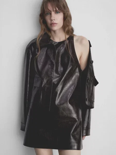 Сукня міні MANGO бордовий