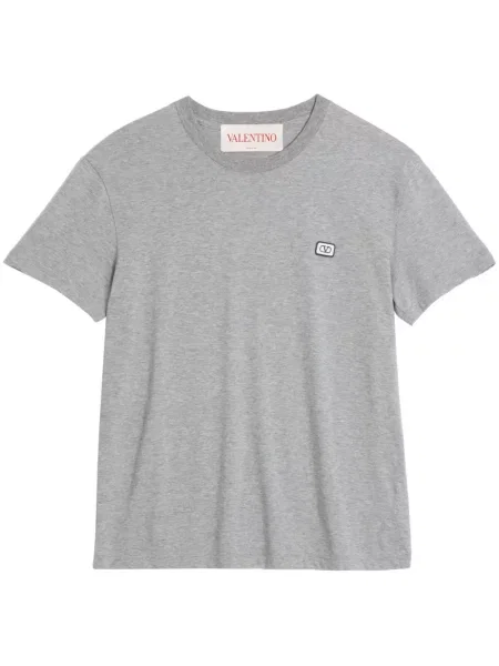 Tricou Valentino Garavani scurt gri