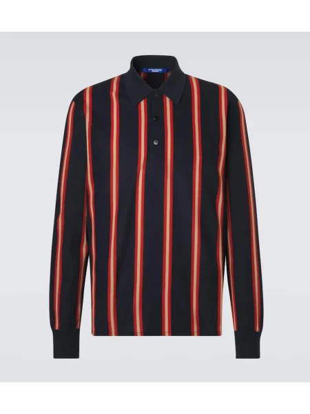 Polo Junya Watanabe de lână cu dungi albastru