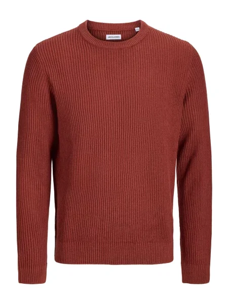 JACK & JONES Pulover JJPANNEL ruginiu roșu