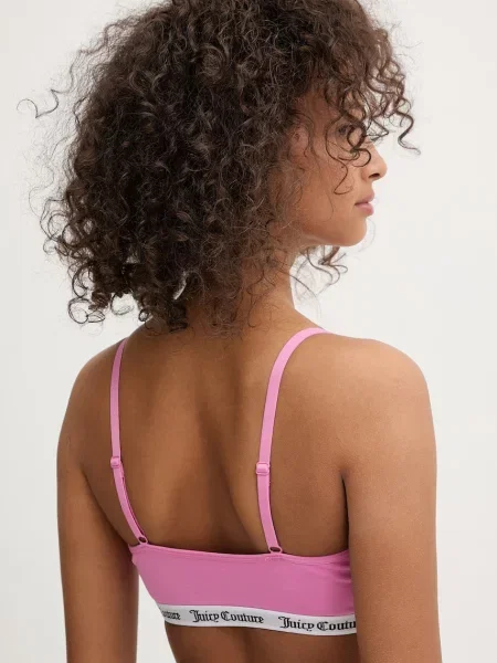 Juicy Couture podprsenka s bavlnou REN BRALET ružová