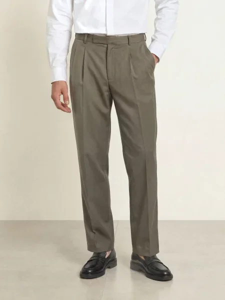 Calvin Klein Kalhoty Wide Fit černošedá