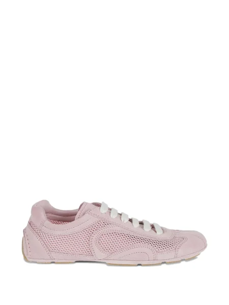 Sneakerși Prada cu șireturi din dantelă roz