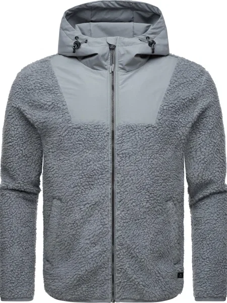 Ragwear Jachetă fleece funcțională Adar gri piatră negru