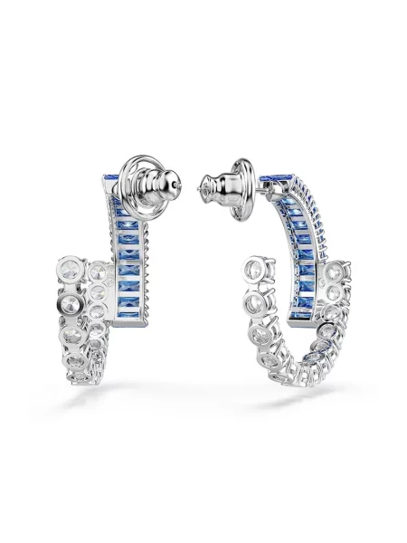 Kolczyki Swarovski biznesowe niebieskie