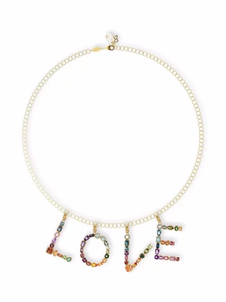 Přívěsek Dolce & Gabbana Rainbow s kamínky žlutý