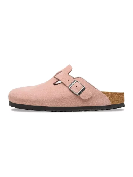 Klapki Birkenstock skórzane różowe